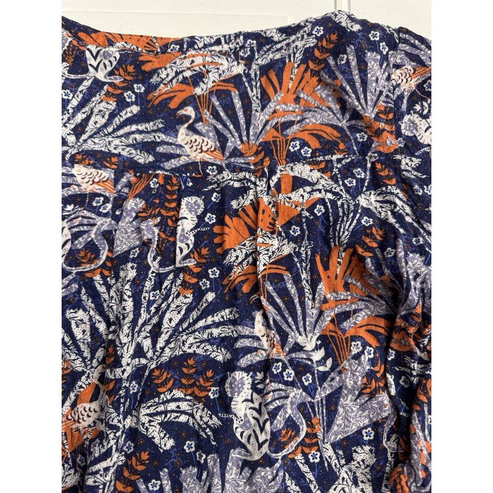 Maeve Anthropologie Boho Women’s Top Blouse XS Multicolor Blue 3/4 Sleeve - Picture 7 of 8